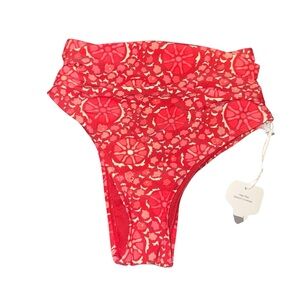 RHODE Red Floral Bikini Bottom